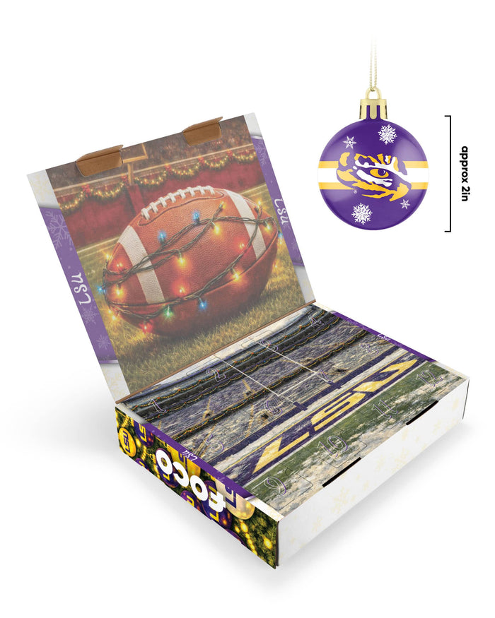 LSU Tigers Ornament Set Advent Calendar FOCO - FOCO.com