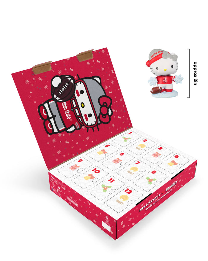 Ohio State Buckeyes Hello Kitty® Bobblehead Advent Calendar FOCO - FOCO.com