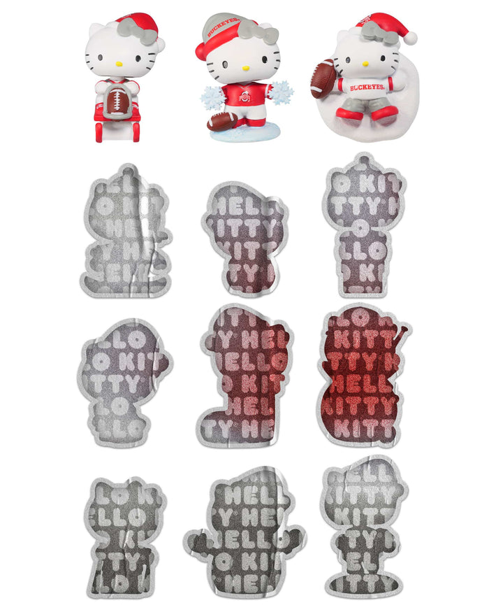 Ohio State Buckeyes Hello Kitty® Bobblehead Advent Calendar FOCO - FOCO.com