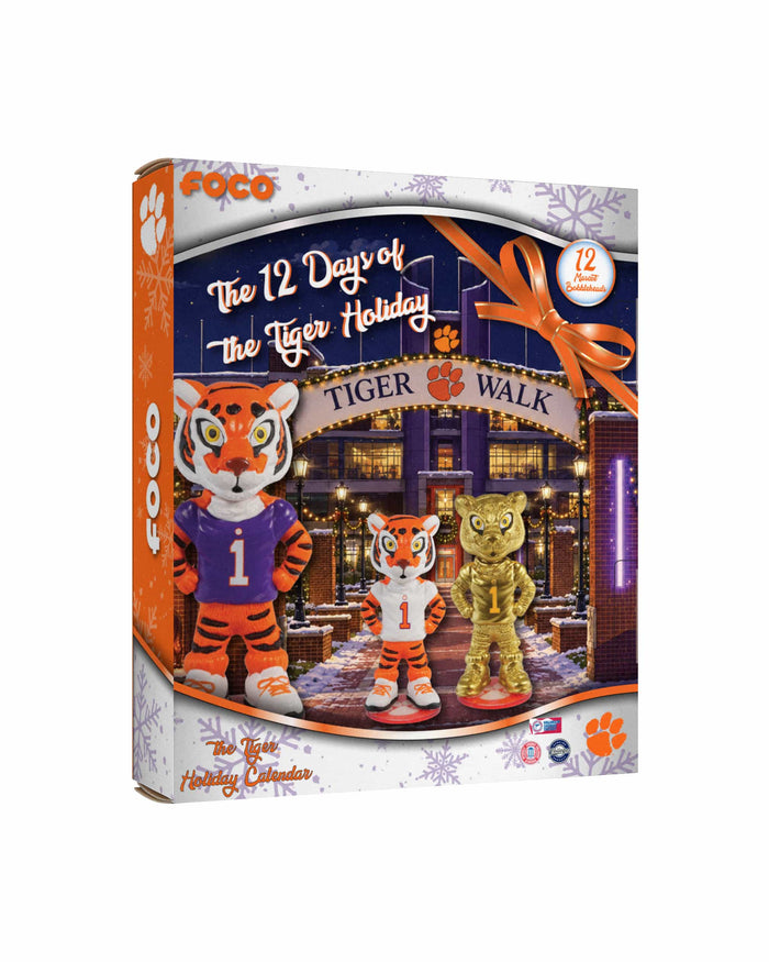 Clemson Tigers Mascot Bobblehead Advent Calendar FOCO - FOCO.com