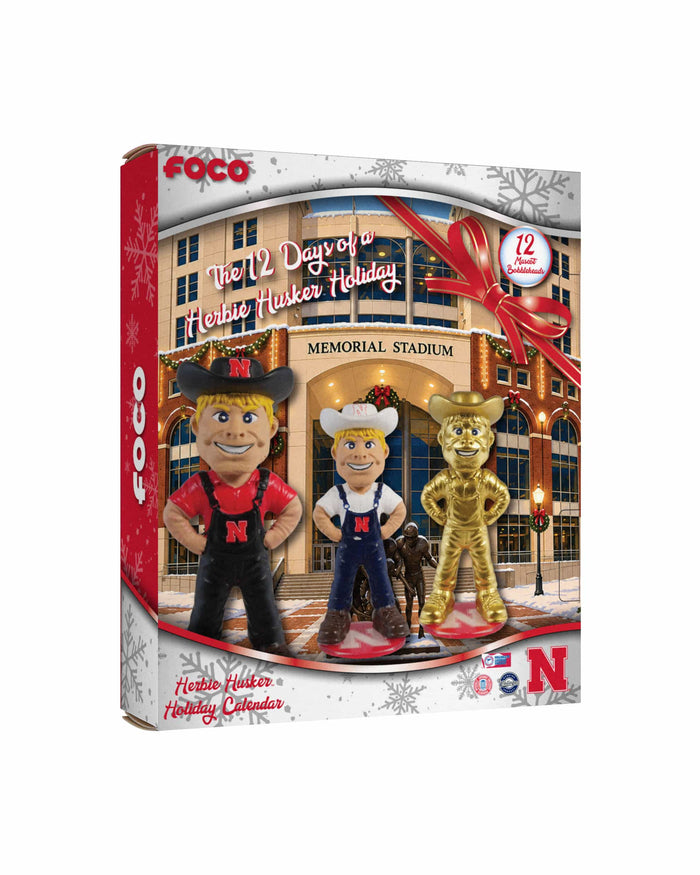 Nebraska Cornhuskers Mascot Bobblehead Advent Calendar FOCO - FOCO.com