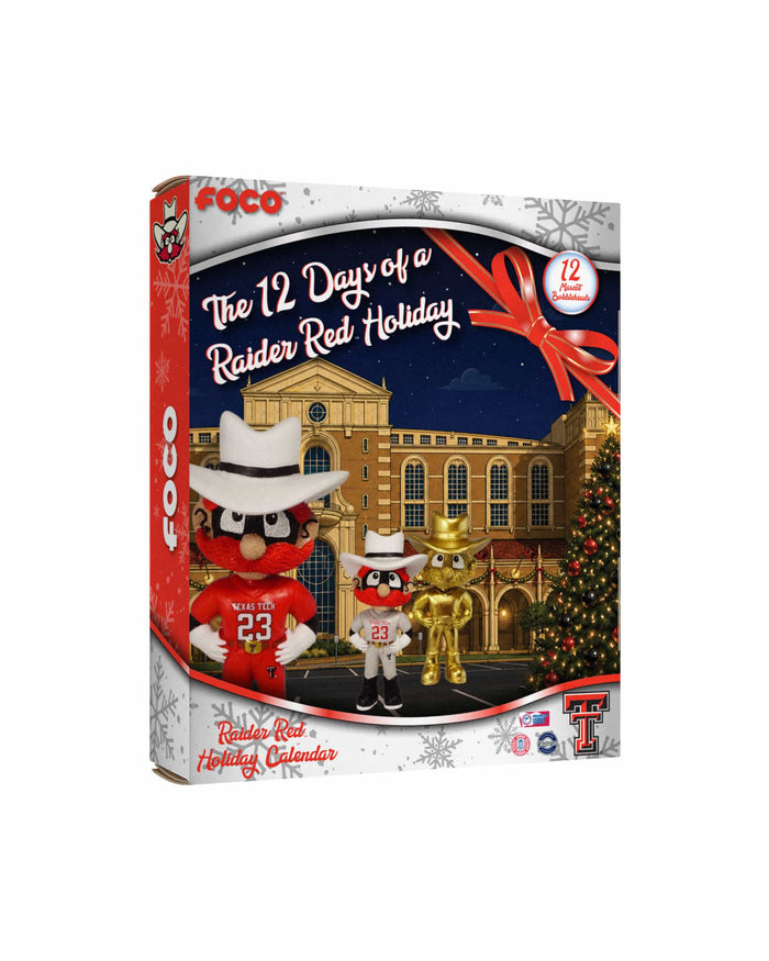 Texas Tech Red Raiders Mascot Bobblehead Advent Calendar FOCO - FOCO.com