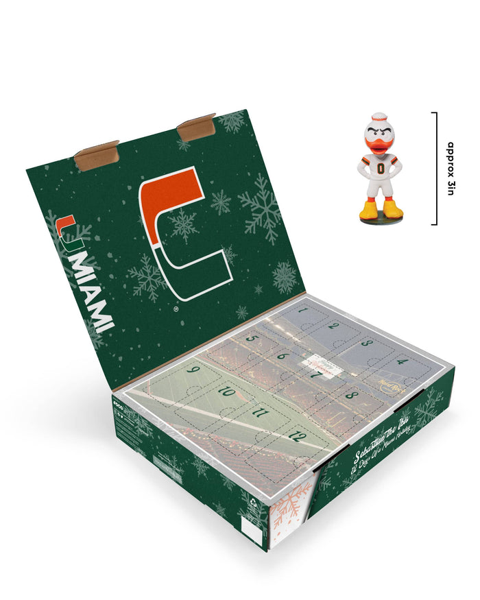 Miami Hurricanes Mascot Bobblehead Advent Calendar FOCO - FOCO.com