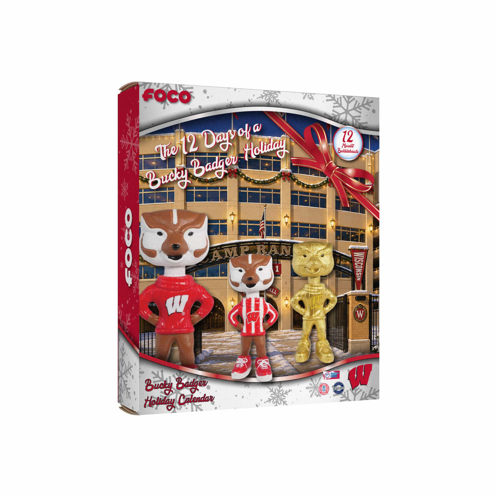 Wisconsin Badgers Mascot Bobblehead Advent Calendar FOCO - FOCO.com