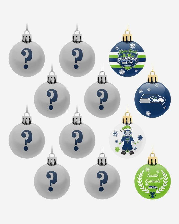 Seattle Seahawks Super Bowl LX Champions Advent Calendar Ornament Set FOCO - FOCO.com
