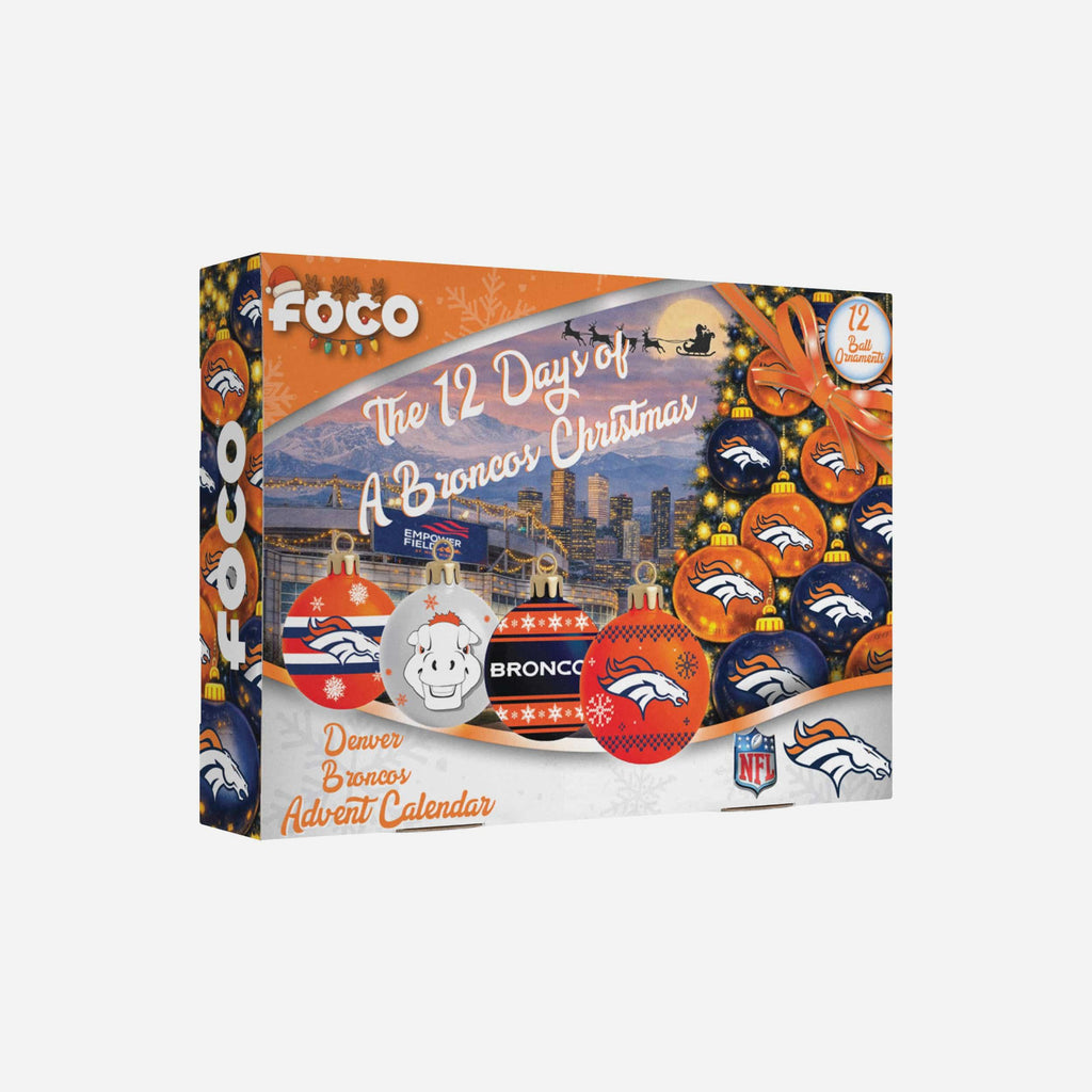 Denver Broncos Ornament Set Advent Calendar FOCO - FOCO.com