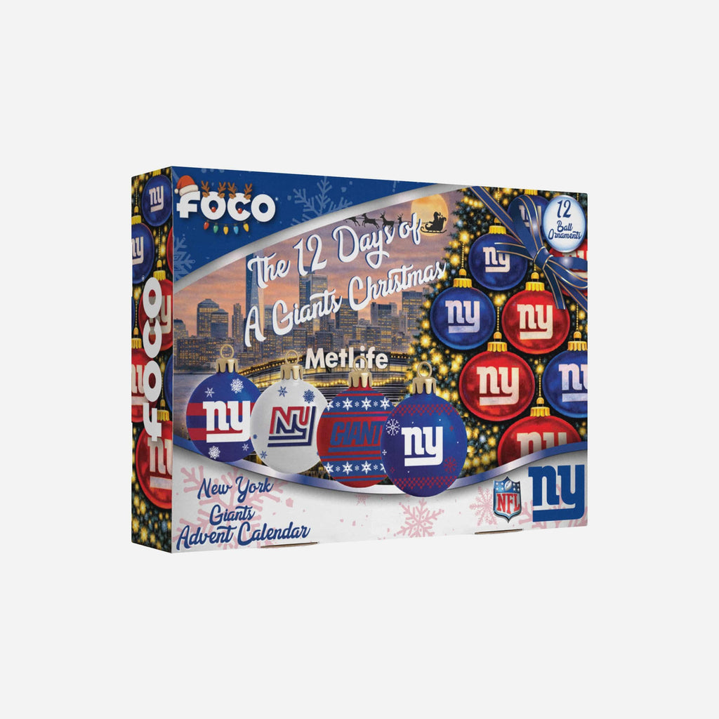 New York Giants Ornament Set Advent Calendar FOCO - FOCO.com