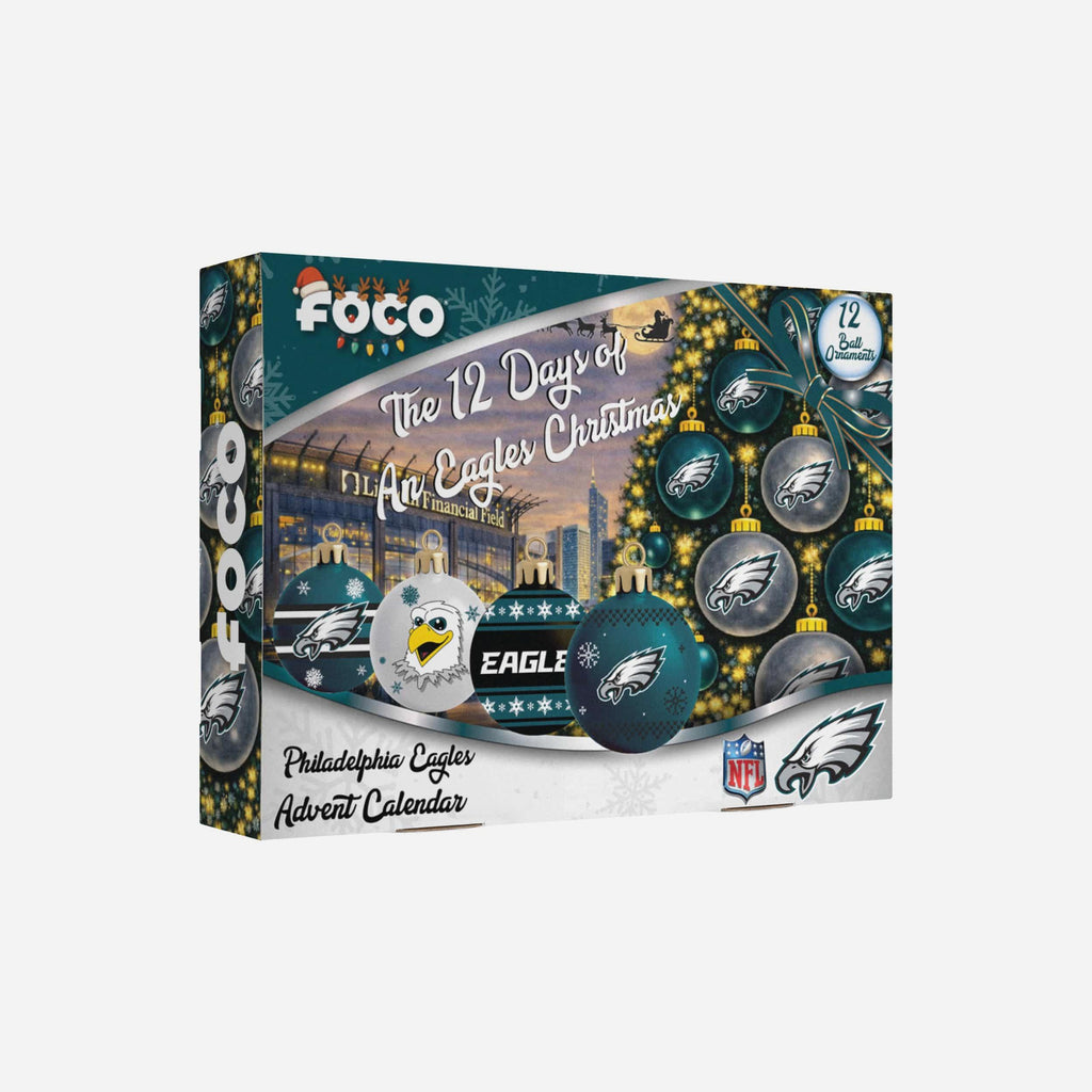 Philadelphia Eagles Ornament Set Advent Calendar FOCO - FOCO.com