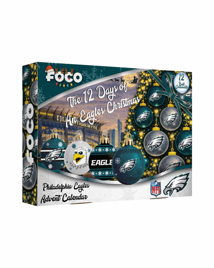 Philadelphia Eagles Ornament Set Advent Calendar FOCO - FOCO.com