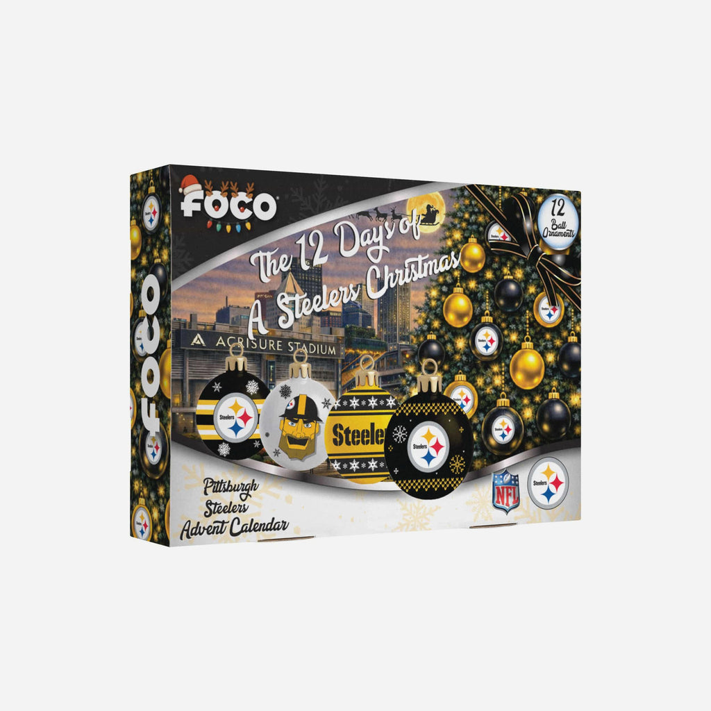 Pittsburgh Steelers Ornament Set Advent Calendar FOCO - FOCO.com