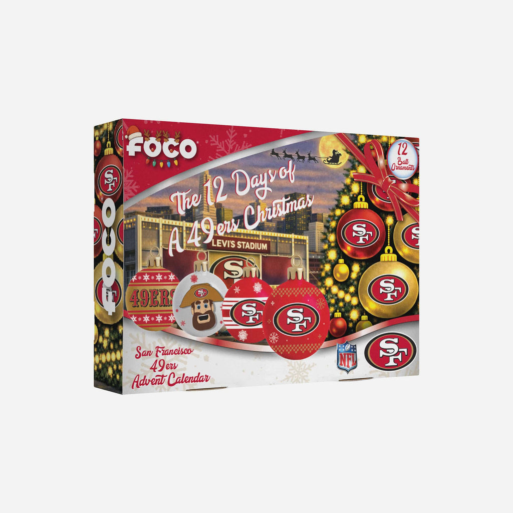 San Francisco 49ers Ornament Set Advent Calendar FOCO - FOCO.com