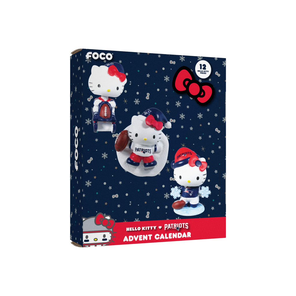 New England Patriots Hello Kitty® Bobblehead Advent Calendar FOCO - FOCO.com