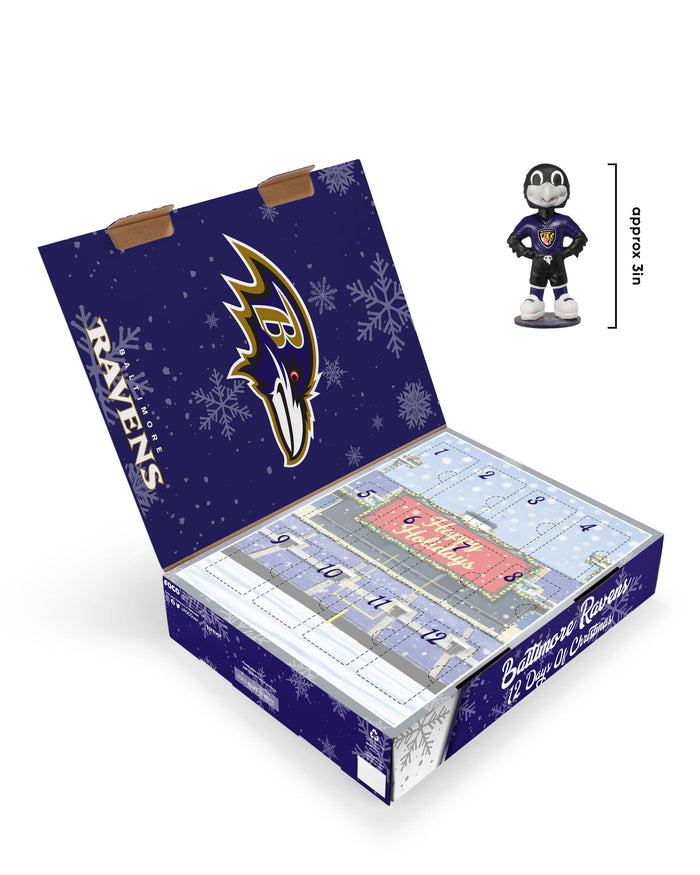 Baltimore Ravens Mascot Bobblehead Advent Calendar FOCO - FOCO.com