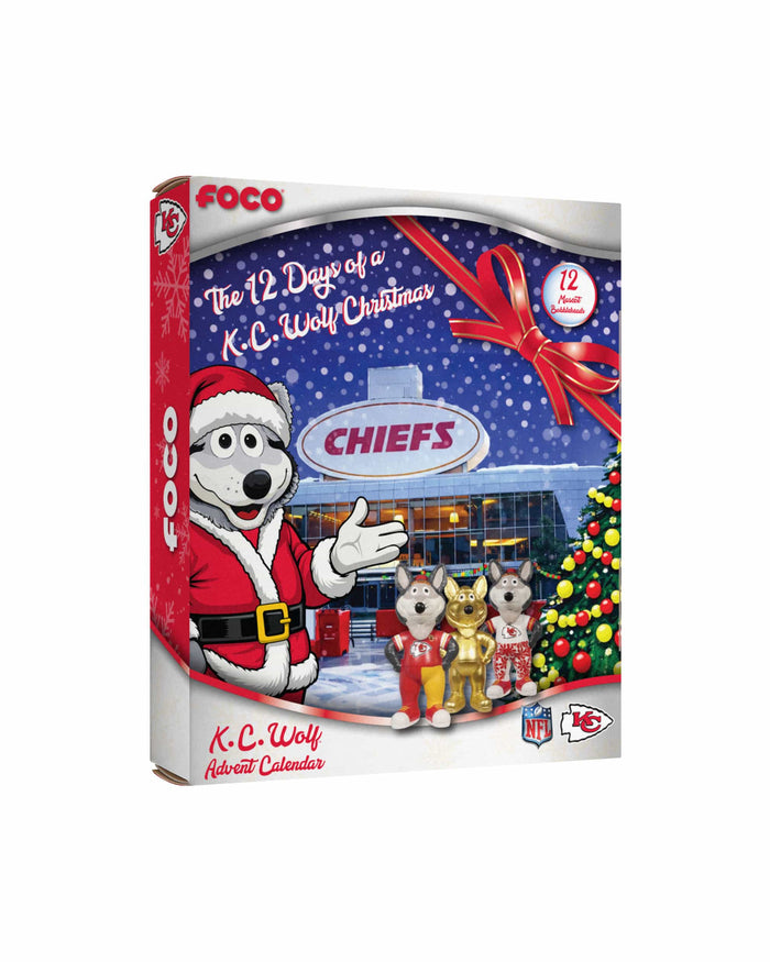 Kansas City Chiefs Mascot Bobblehead Advent Calendar FOCO - FOCO.com