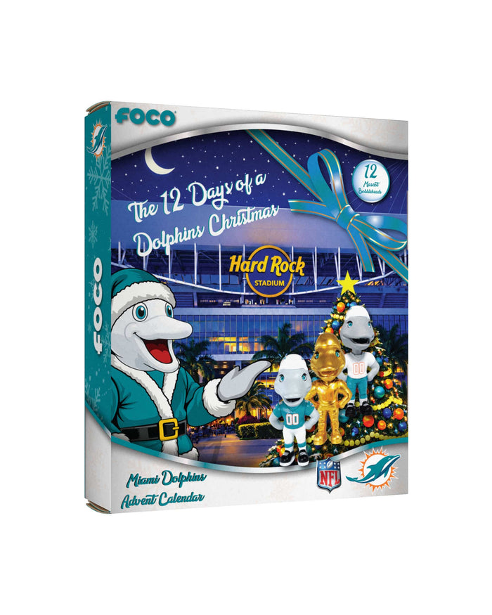 Miami Dolphins Mascot Bobblehead Advent Calendar FOCO - FOCO.com