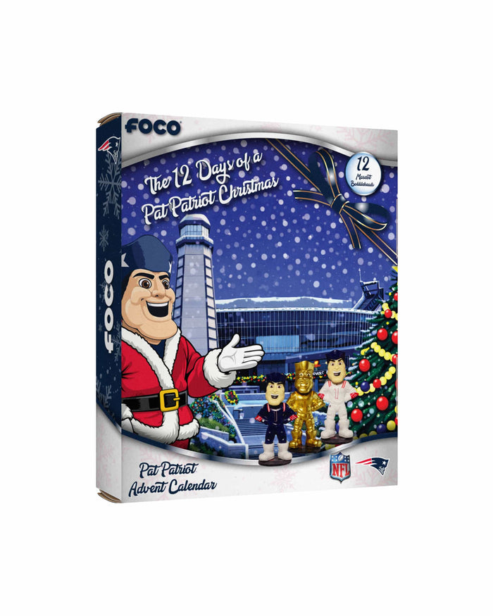 New England Patriots Mascot Bobblehead Advent Calendar FOCO - FOCO.com