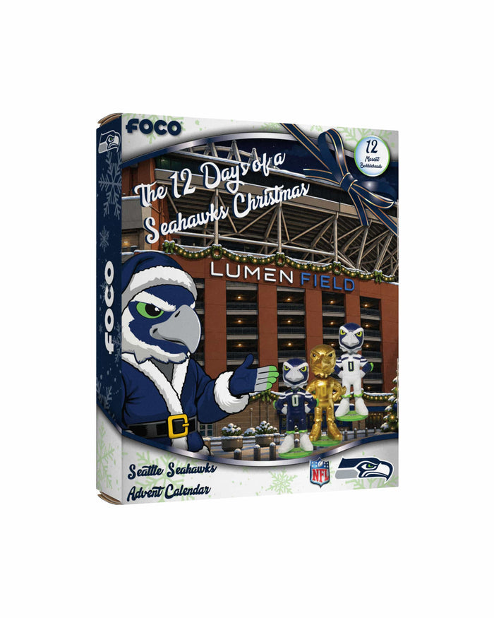 Seattle Seahawks Mascot Bobblehead Advent Calendar FOCO - FOCO.com