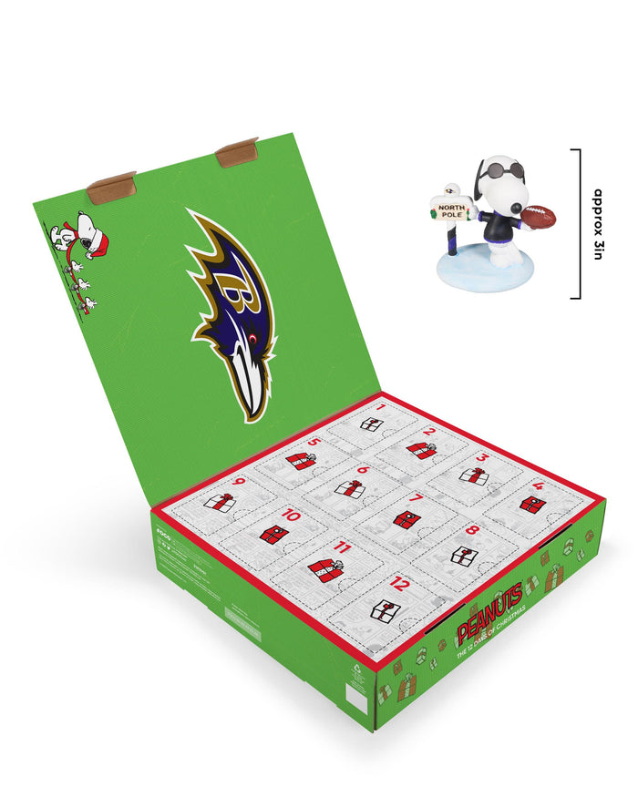 Baltimore Ravens Peanuts Bobblehead Advent Calendar FOCO - FOCO.com
