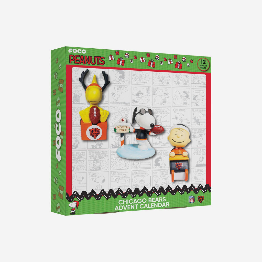 Chicago Bears Peanuts Bobblehead Advent Calendar FOCO - FOCO.com