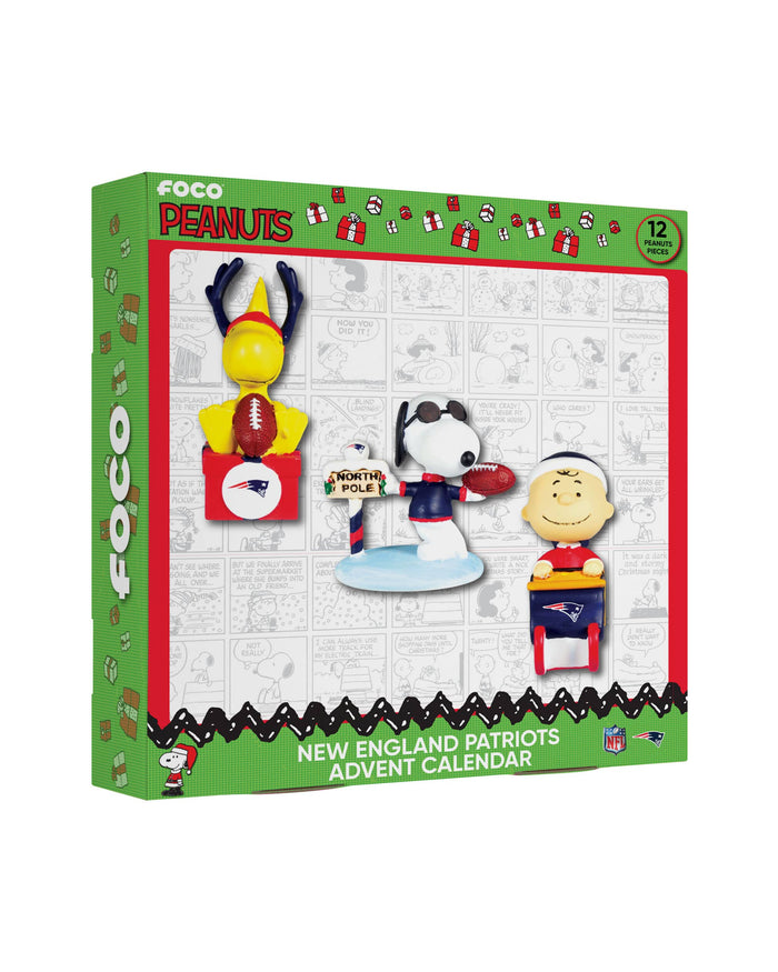New England Patriots Peanuts Bobblehead Advent Calendar FOCO - FOCO.com