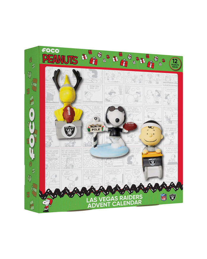 Las Vegas Raiders Peanuts Bobblehead Advent Calendar FOCO - FOCO.com