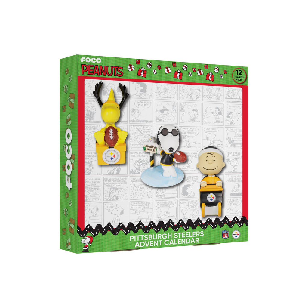 Pittsburgh Steelers Peanuts Bobblehead Advent Calendar FOCO - FOCO.com