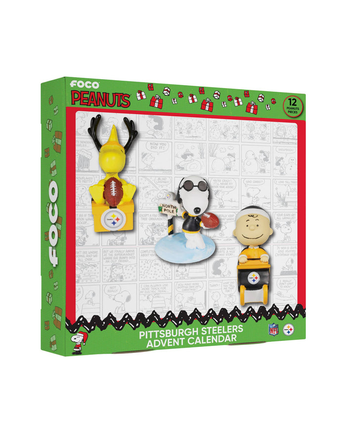 Pittsburgh Steelers Peanuts Bobblehead Advent Calendar FOCO - FOCO.com