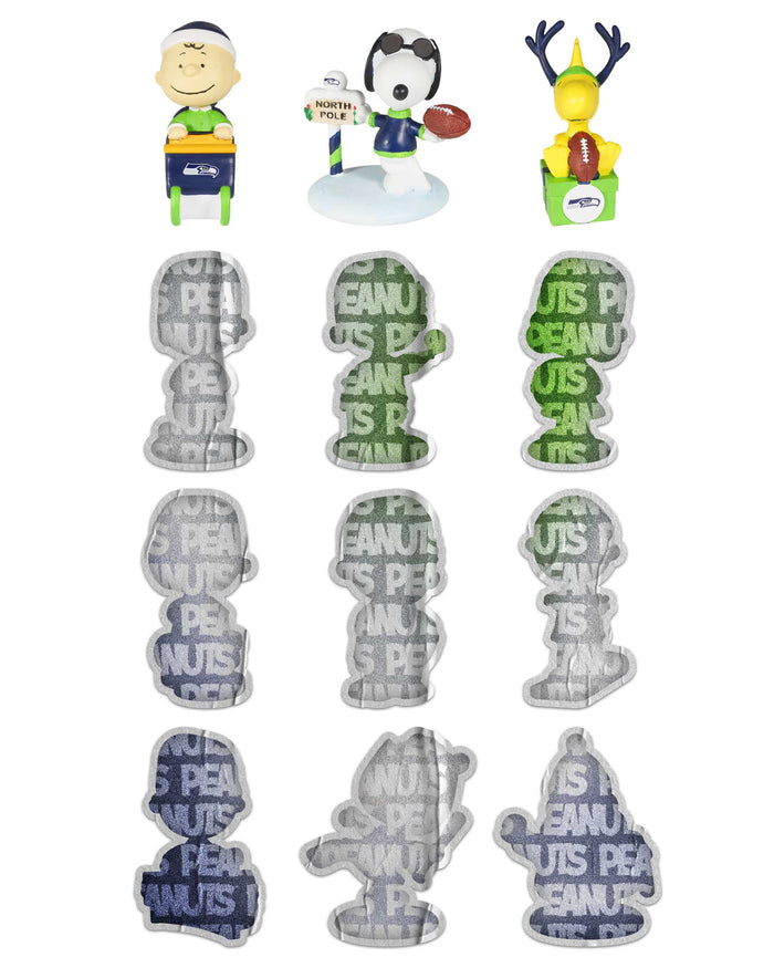 Seattle Seahawks Peanuts Bobblehead Advent Calendar FOCO - FOCO.com