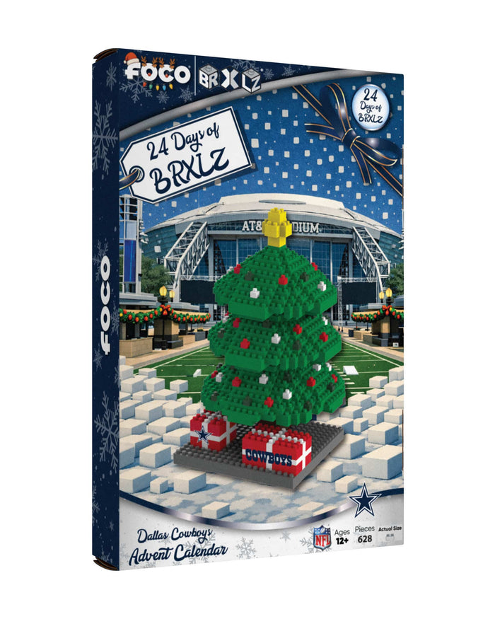 Dallas Cowboys BRXLZ Tree Advent Calendar FOCO - FOCO.com