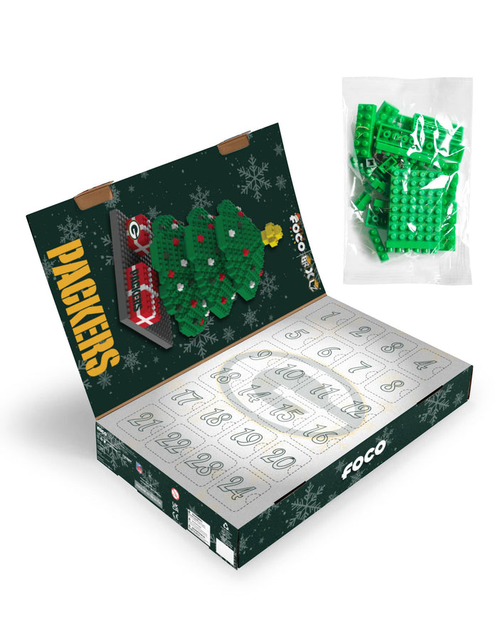 Green Bay Packers BRXLZ Tree Advent Calendar FOCO - FOCO.com