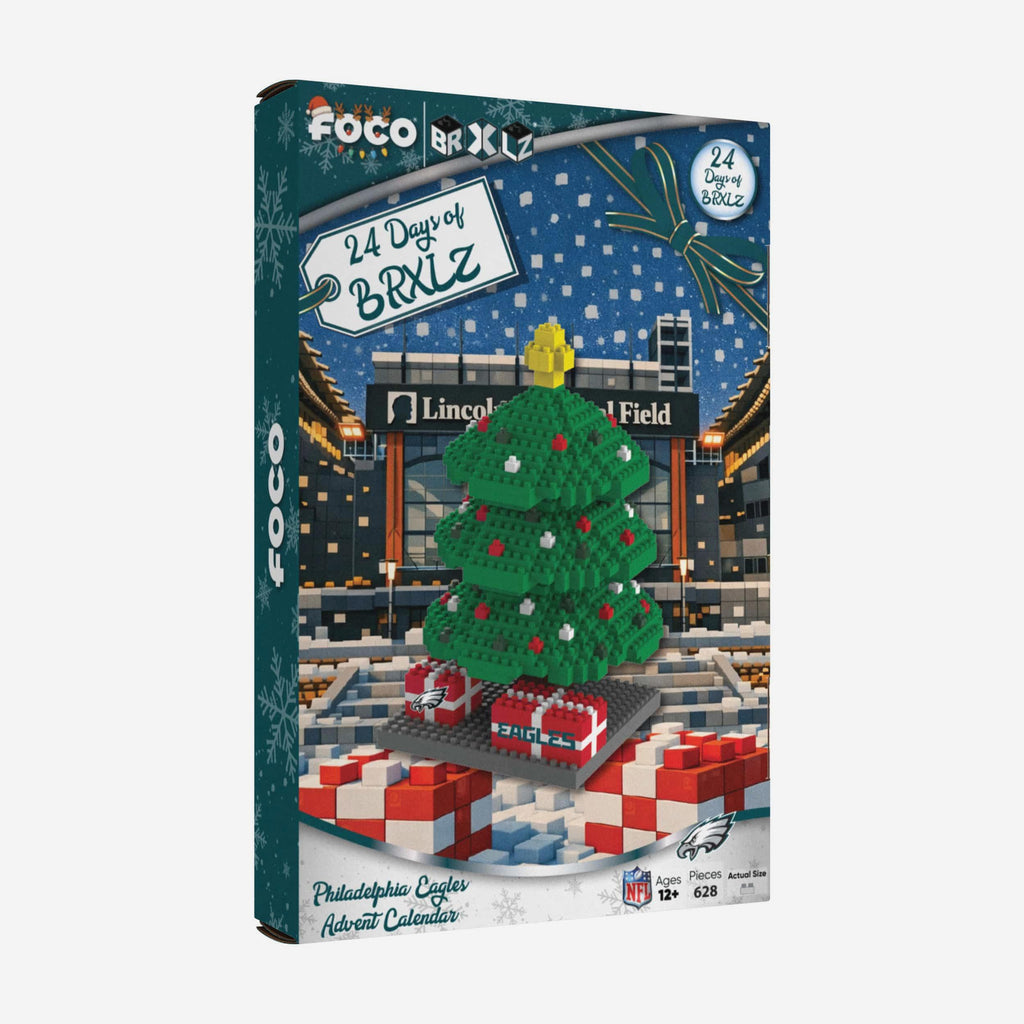 Philadelphia Eagles BRXLZ Tree Advent Calendar FOCO - FOCO.com