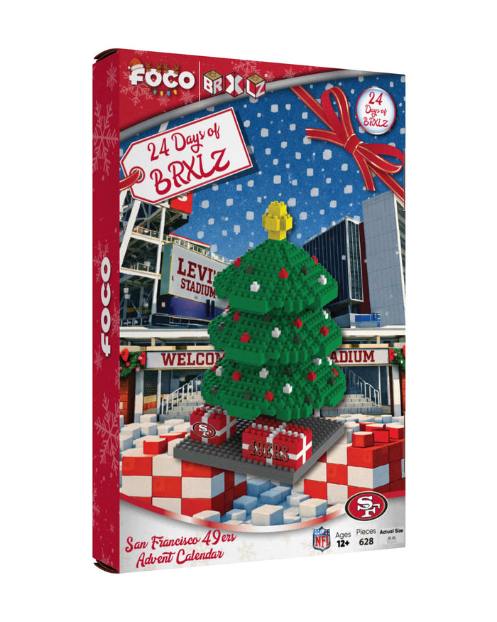San Francisco 49ers BRXLZ Tree Advent Calendar FOCO - FOCO.com