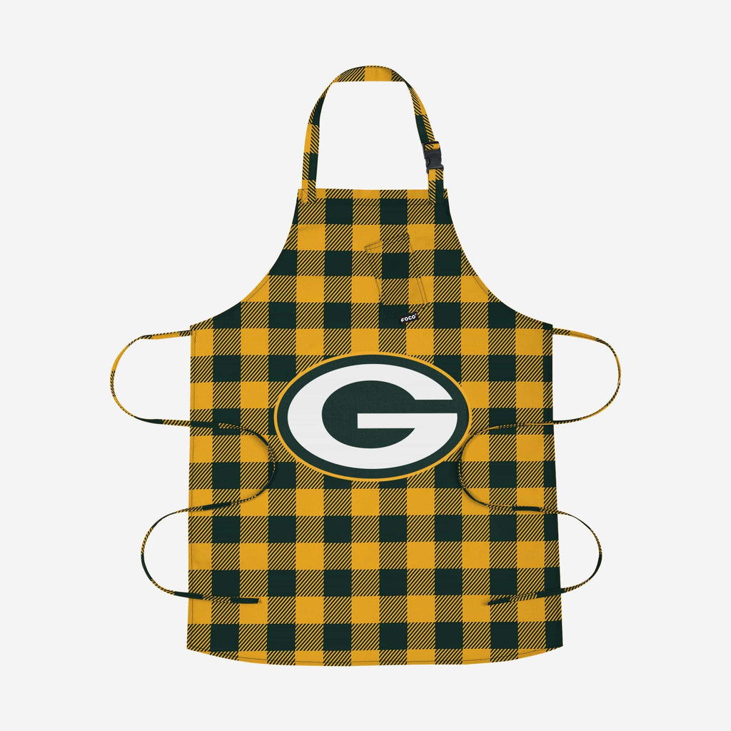 Green Bay Packers Plaid Apron FOCO