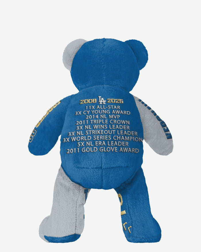 Clayton Kershaw Los Angeles Dodgers Retirement Team Beans Embroidered Player Bear