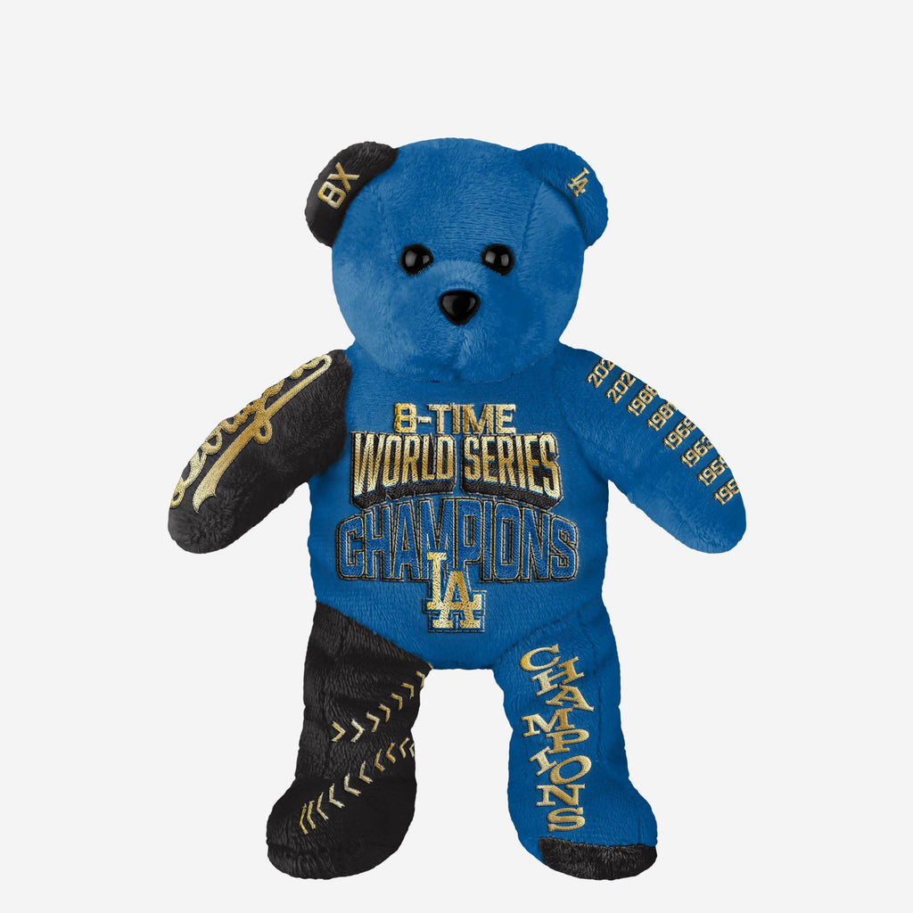 Los Angeles Dodgers 8x World Series Champions Embroidered Bear FOCO - FOCO.com