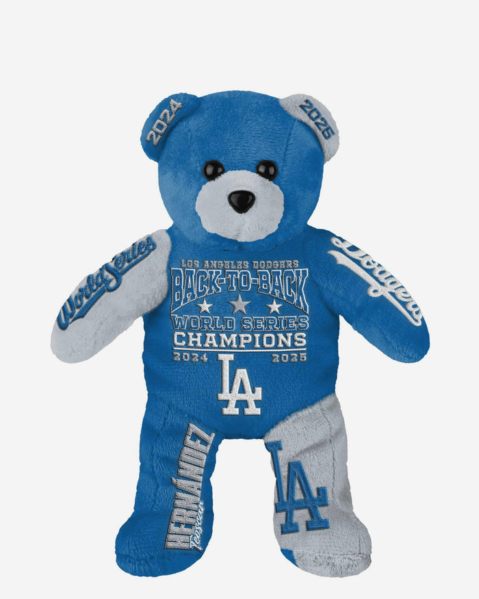 Teoscar Hernandez Los Angeles Dodgers 2025 Back To Back World Series Champions Player Embroidered Bear FOCO - FOCO.com