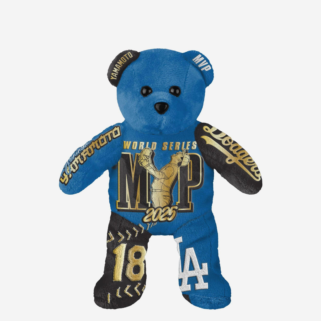 Yoshinobu Yamamoto Los Angeles Dodgers 2025 World Series Champions MVP Embroidered Player Bear FOCO - FOCO.com