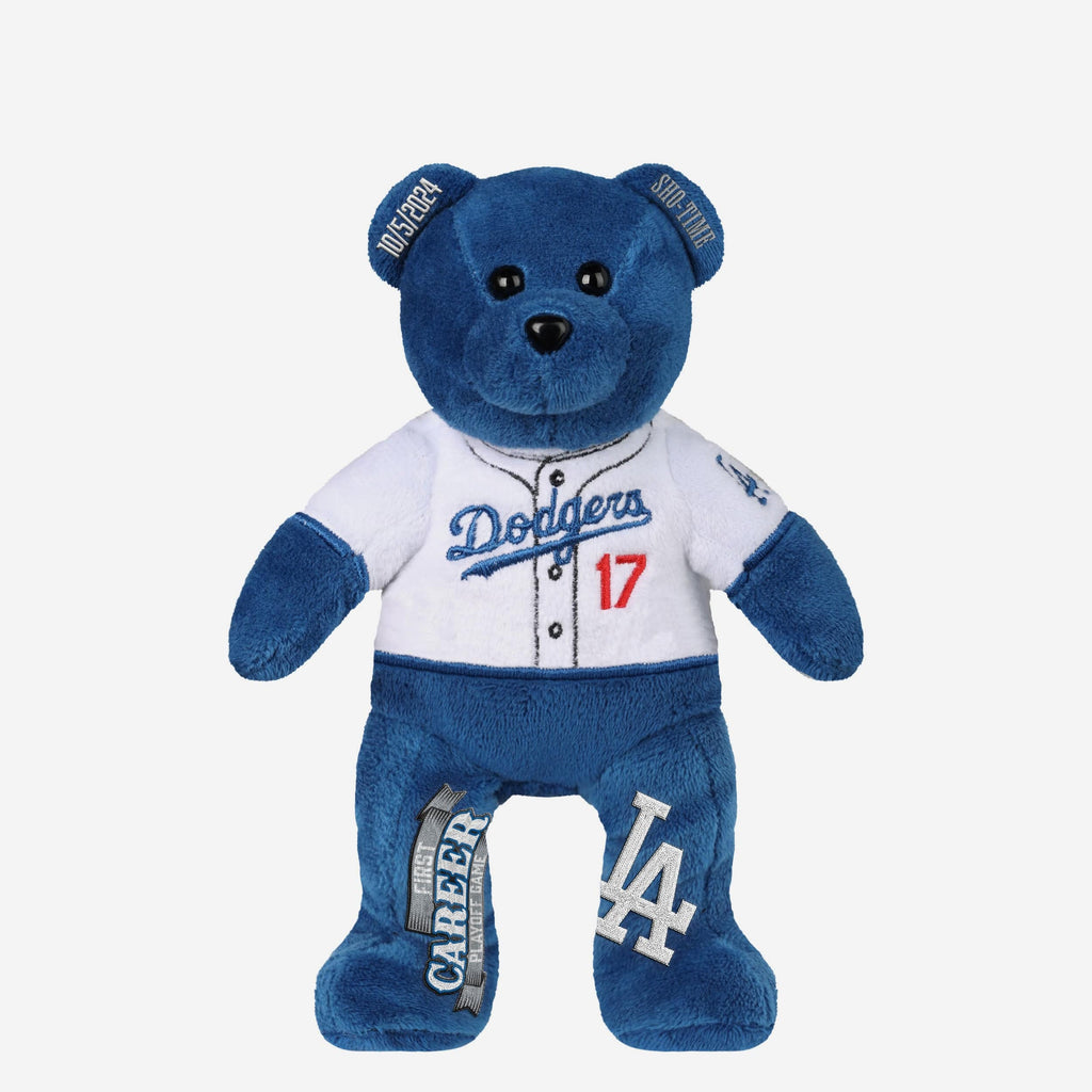 Shohei Ohtani Los Angeles Dodgers First Career Playoff Team Beans Embroidered Player Bear FOCO - FOCO.com
