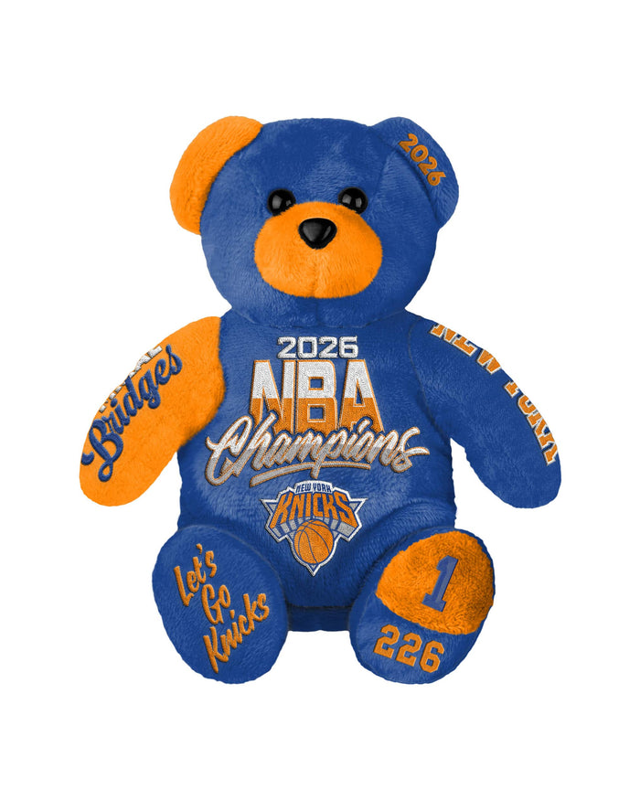 Mikal Bridges New York Knicks 2026 NBA Champions Team Beans Embroidered Player Bear FOCO - FOCO.com