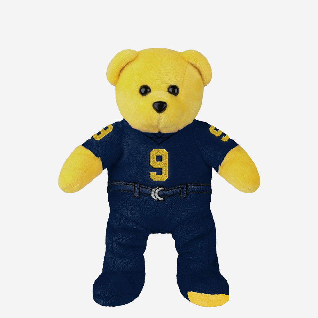 JJ McCarthy Michigan Wolverines 2023 Football National Champions Team Beans Embroidered Player Bear FOCO - FOCO.com
