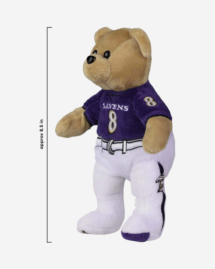 Lamar Jackson Baltimore Ravens Team Beans Embroidered Player Bear FOCO - FOCO.com