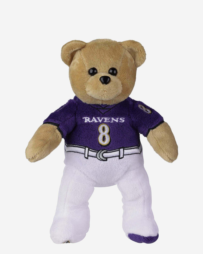 Lamar Jackson Baltimore Ravens Team Beans Embroidered Player Bear FOCO - FOCO.com