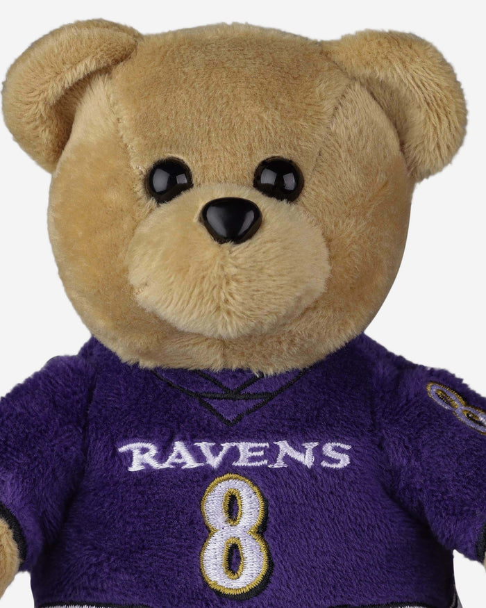 Lamar Jackson Baltimore Ravens Team Beans Embroidered Player Bear FOCO - FOCO.com