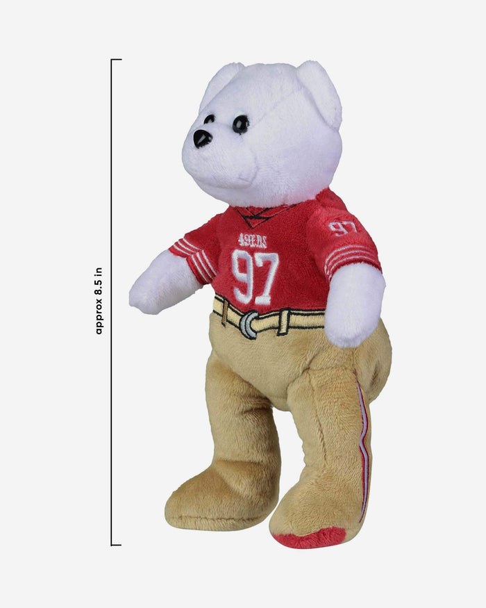 Nick Bosa San Francisco 49ers Team Beans Embroidered Player Bear FOCO - FOCO.com