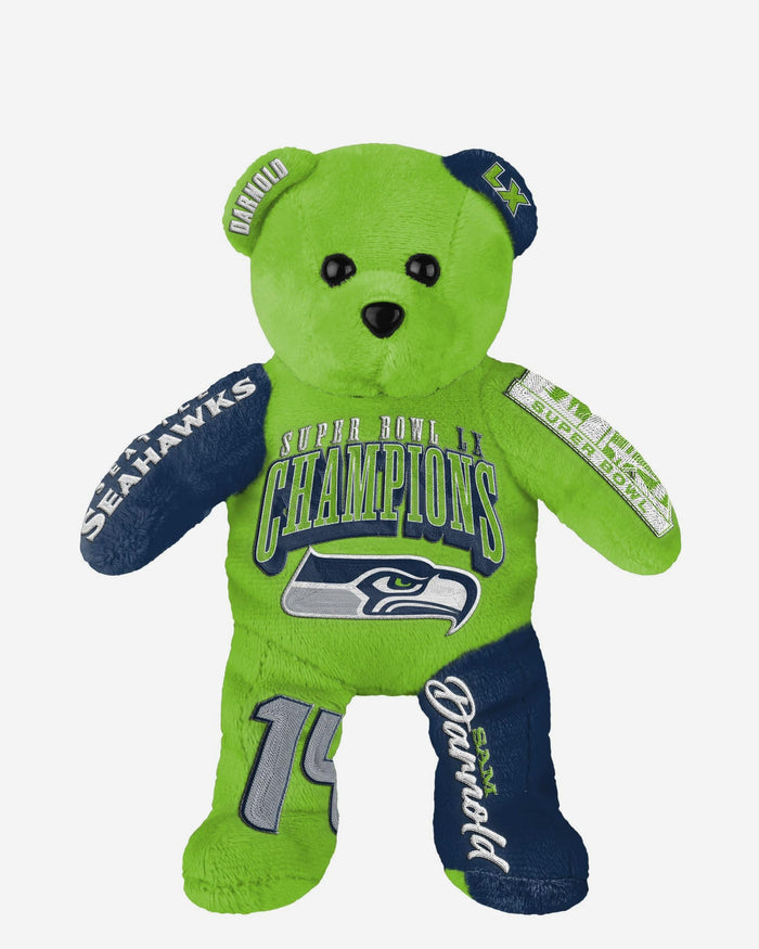 Sam Darnold Seattle Seahawks Super Bowl LX Champions Team Beans Embroidered Player Bear FOCO - FOCO.com