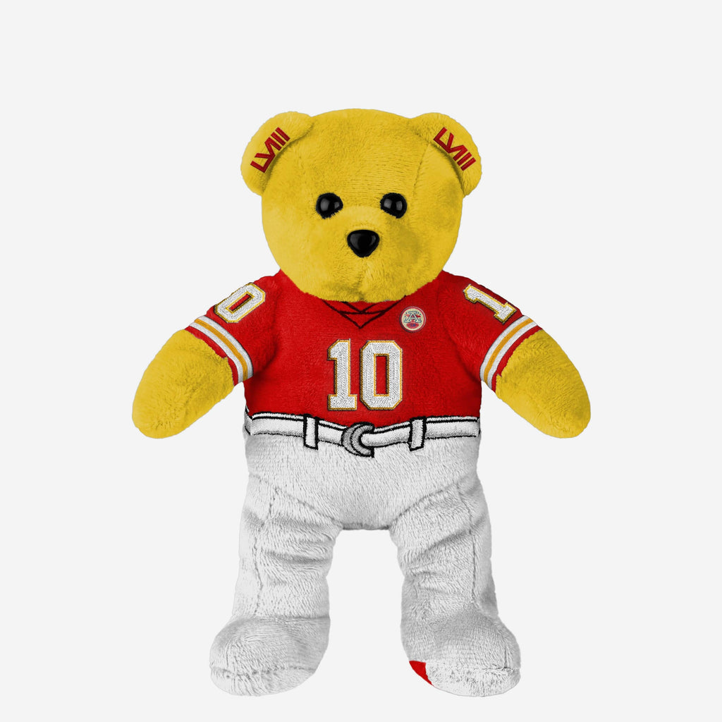 Isiah Pacheco Kansas City Chiefs Super Bowl LVIII Champions Team Beans Embroidered Player Bear FOCO - FOCO.com