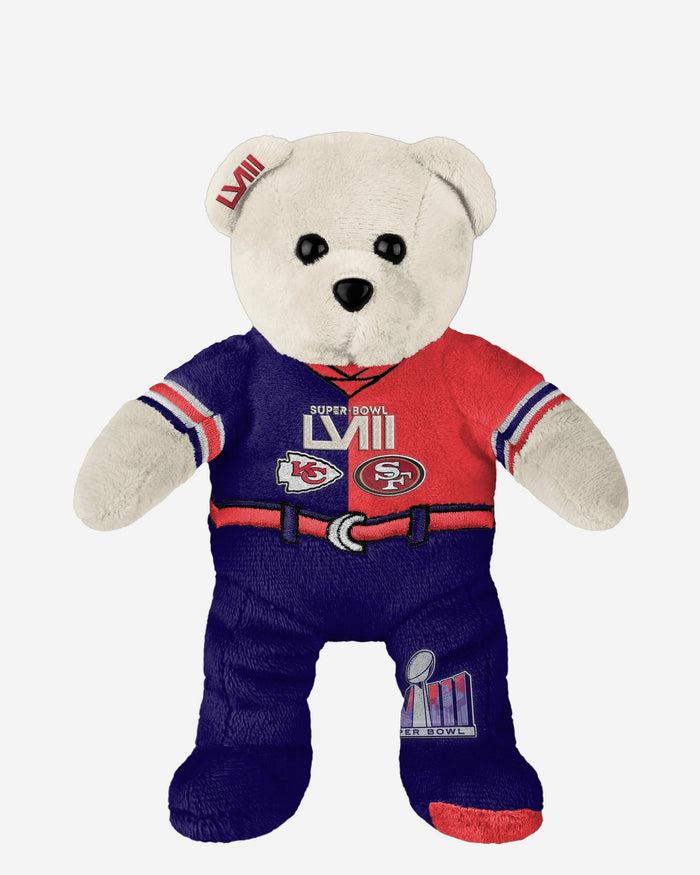 Super Bowl LVIII Matchup Team Beans Commemorative Embroidered Bear FOCO - FOCO.com