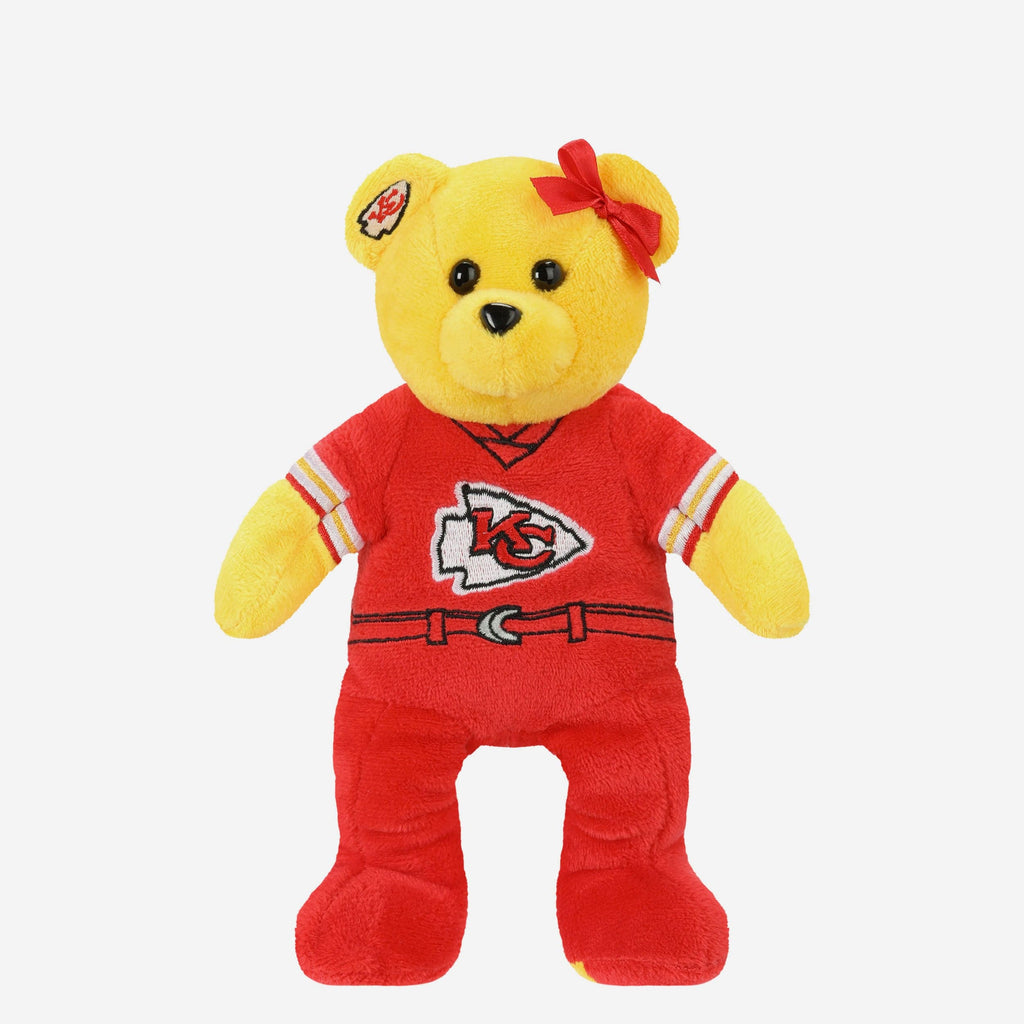 Kansas City Chiefs Mother's Day Team Beans Embroidered Bear FOCO - FOCO.com