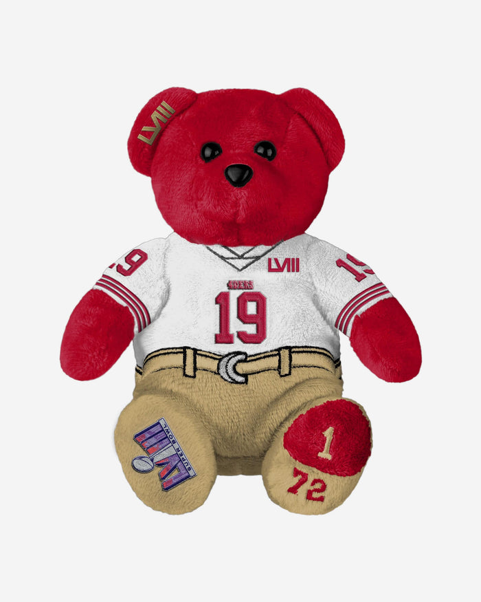 Deebo Samuel San Francisco 49ers Super Bowl LVIII White Uniform Team Beans Embroidered Player Bear FOCO - FOCO.com