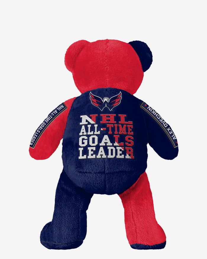 Alex Ovechkin Washington Capitals NHL All-Time Goals Leader Team Beans Embroidered Bear FOCO - FOCO.com